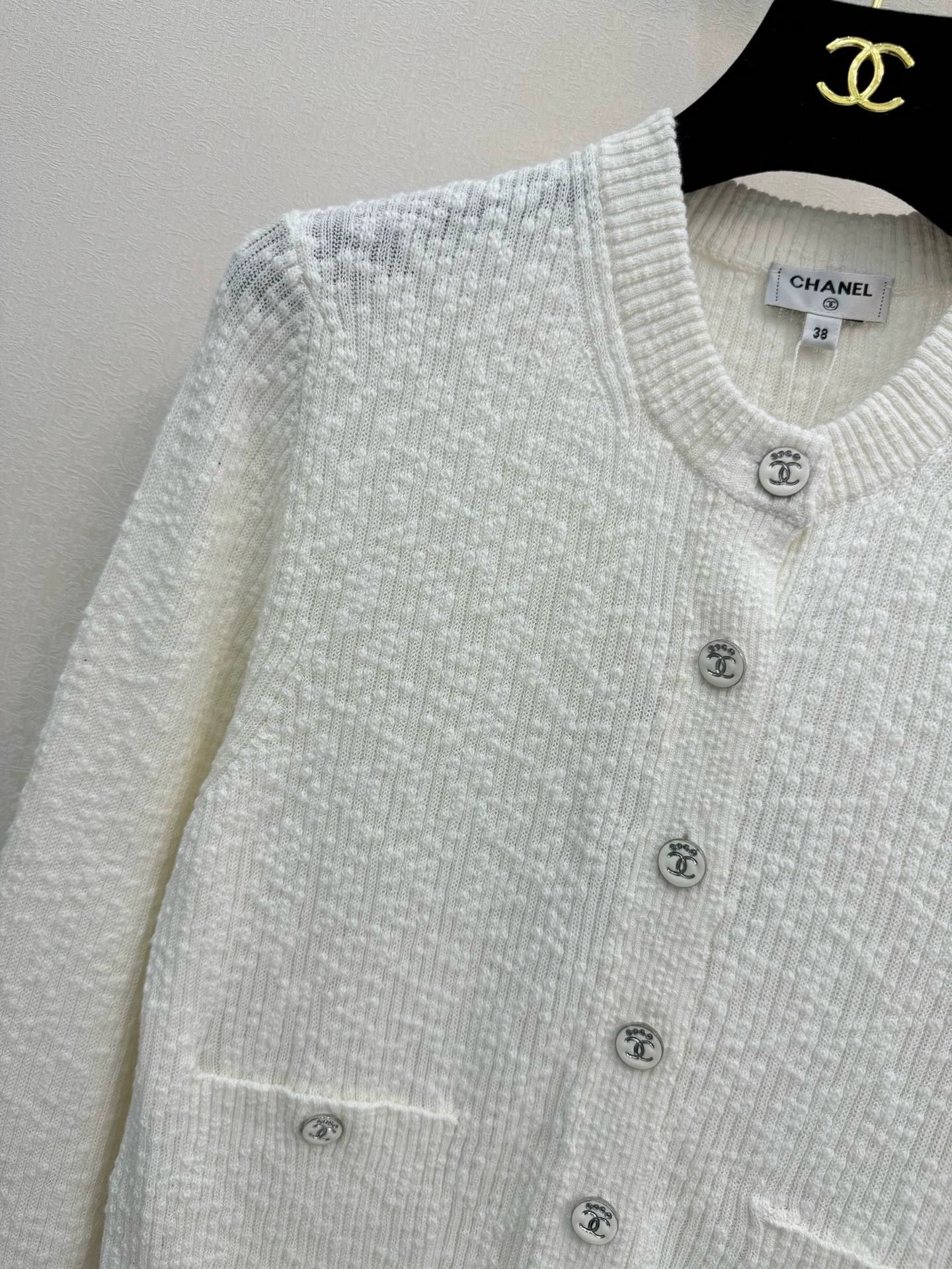 Granular knit cardigan