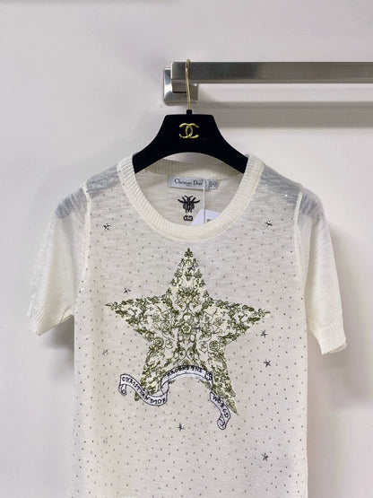 26ss Star Embroidery T-Shirt