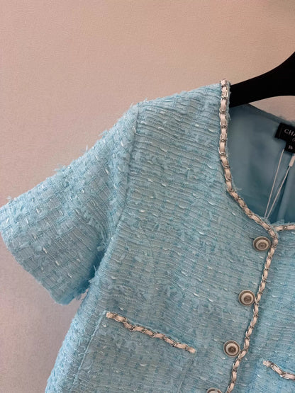 26ss Tweed Short-Sleeve T-Shirt
