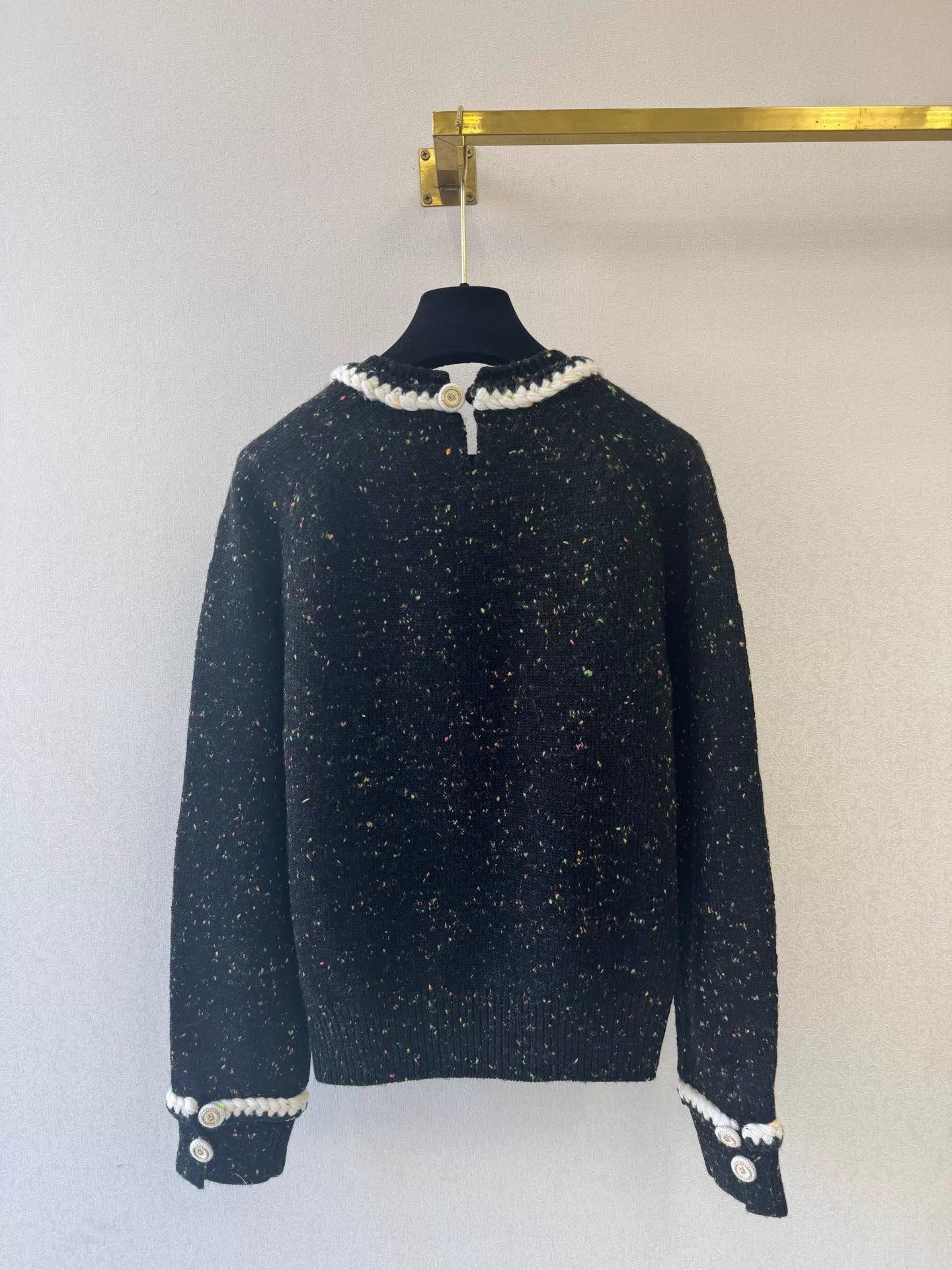 Jacquard Wool Knit Sweater