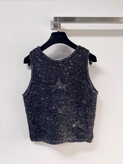 26ss Starry Sequin Vest