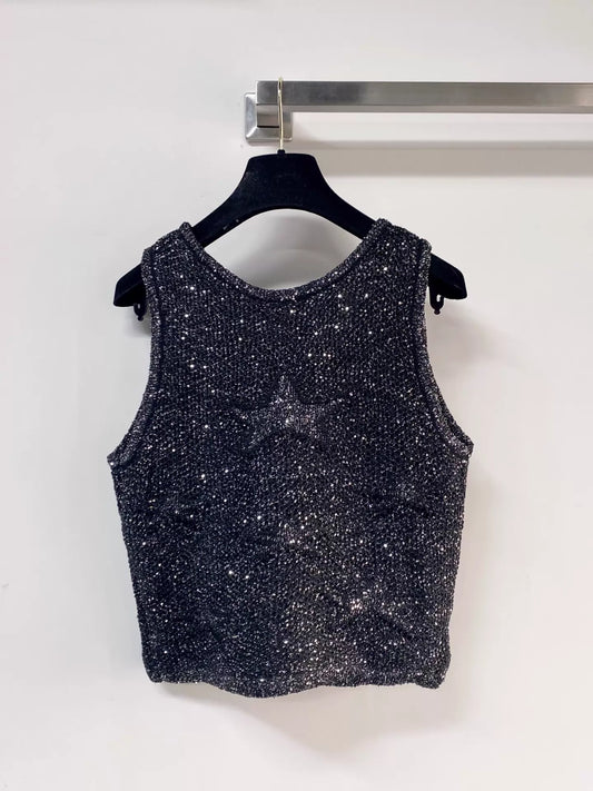 26ss Starry Sequin Vest