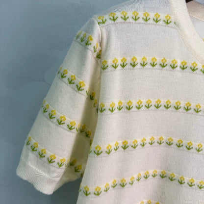 Yves Saint Laurent/26SS New Knit Short Sleeve