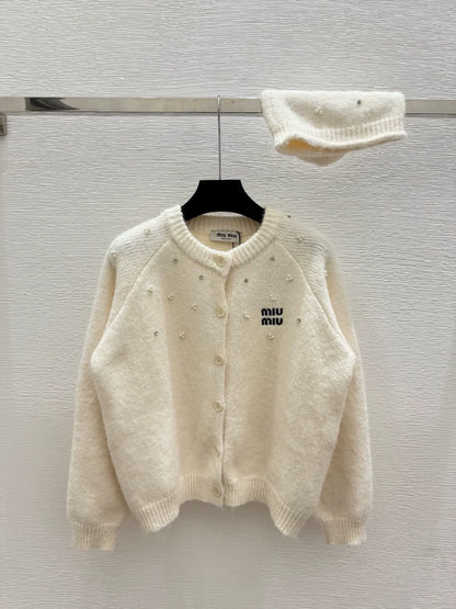 25fw Pearl knitted cardigan