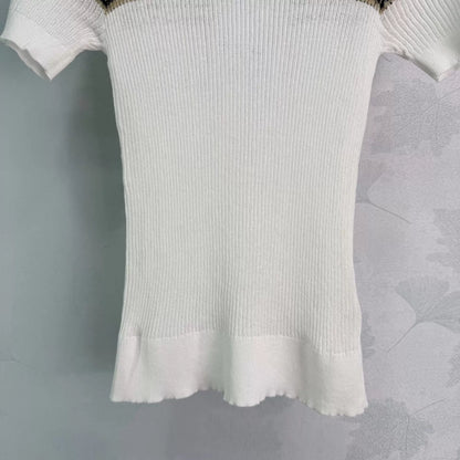 26ss Embroidered Knit T-shirt