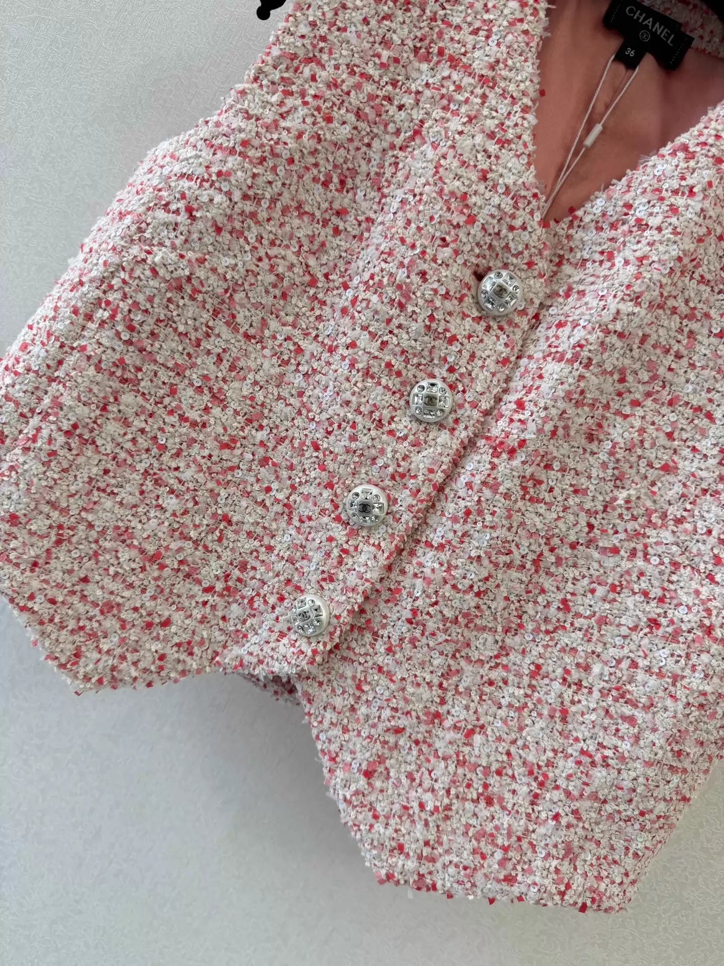 Tweed Sleeveless Vest