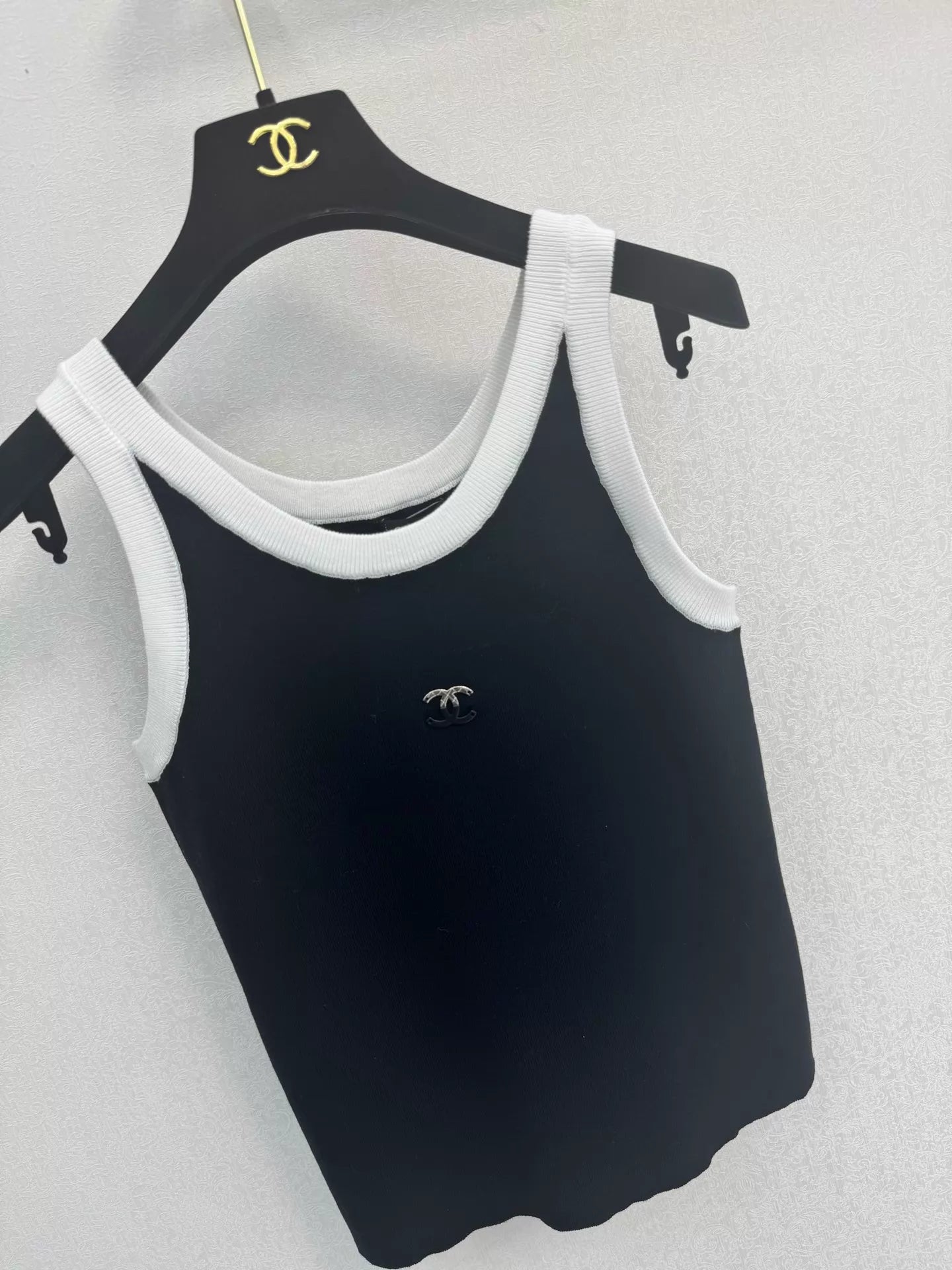 26ss Color-blocked Knitted Camisole