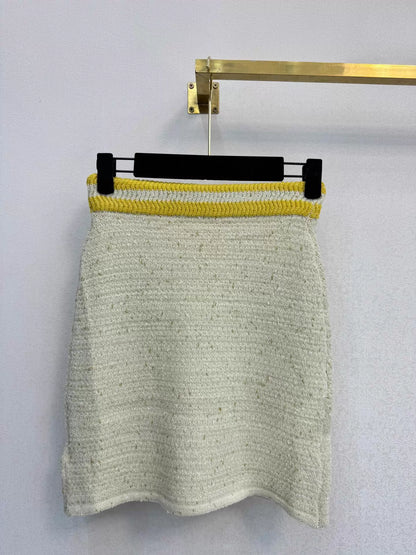 Tweed Color-Blocked Knit Set