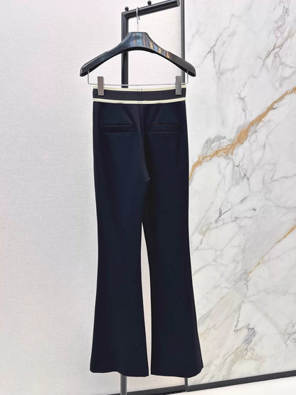 26ss Flared mid-high waist stretch leggings