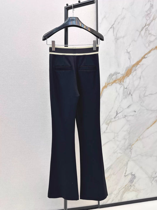 26ss Flared mid-high waist stretch leggings