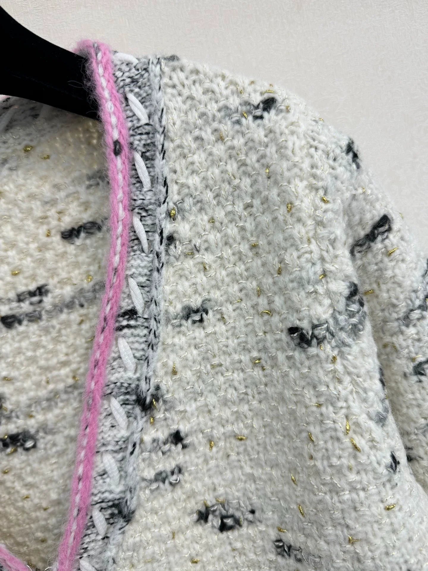Coarse woolen knitted jacket