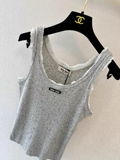 26ss Color-blocked Knitted Vest