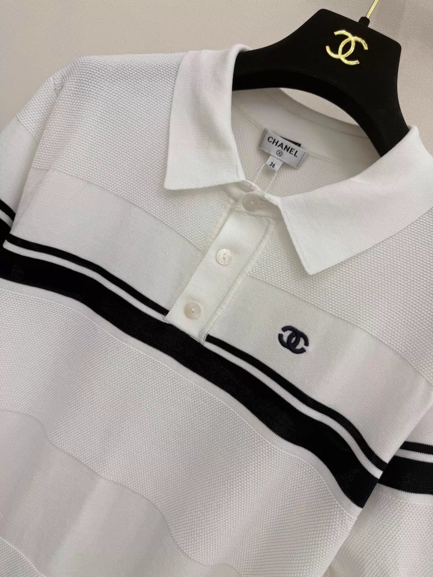 26ss Striped POLO Knit Sweater
