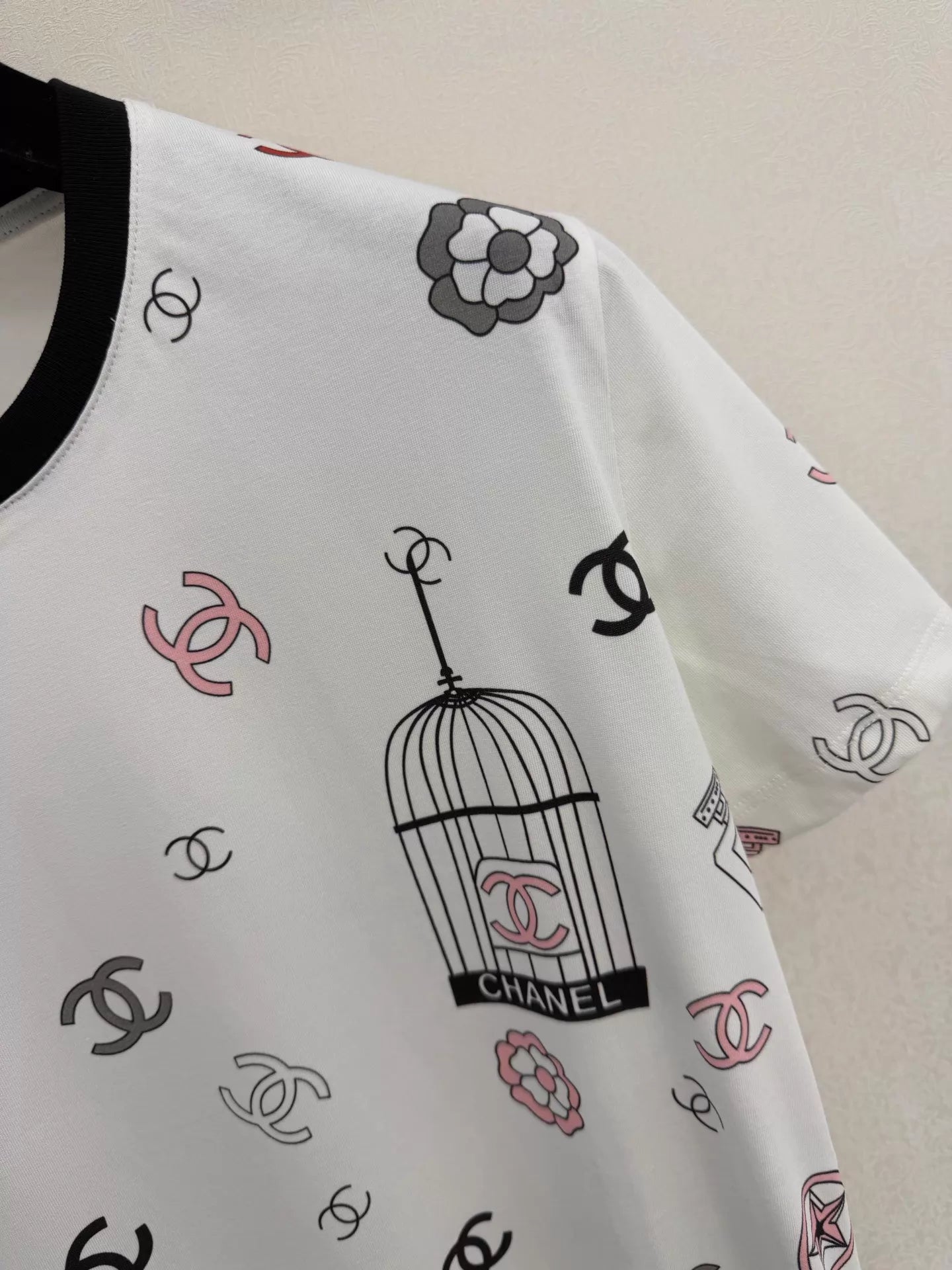 26ss All-over logo print short-sleeved T-shirt