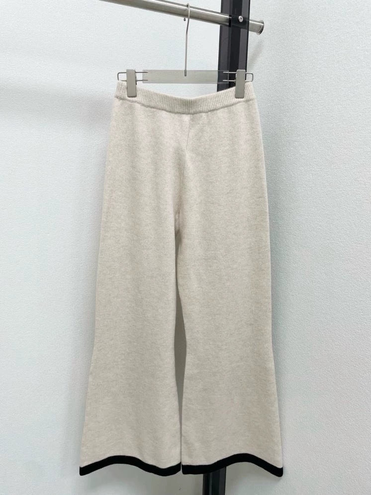 Color blocking small bow logo button down pants