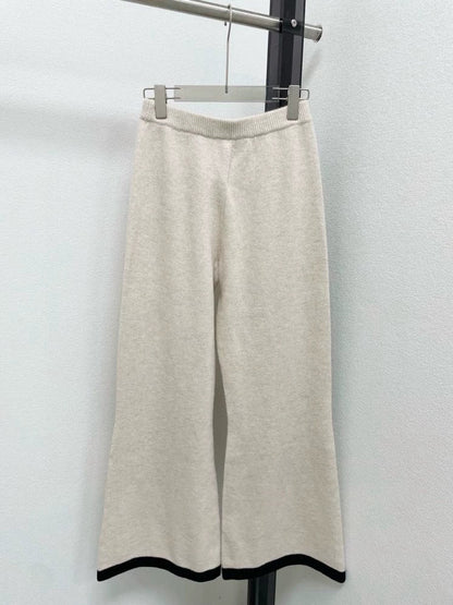 Color blocking small bow logo button down pants