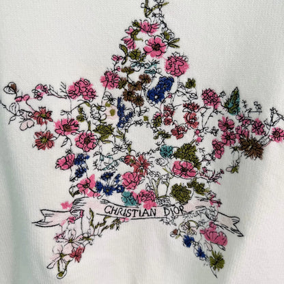Five-pointed star embroidered T-shirt