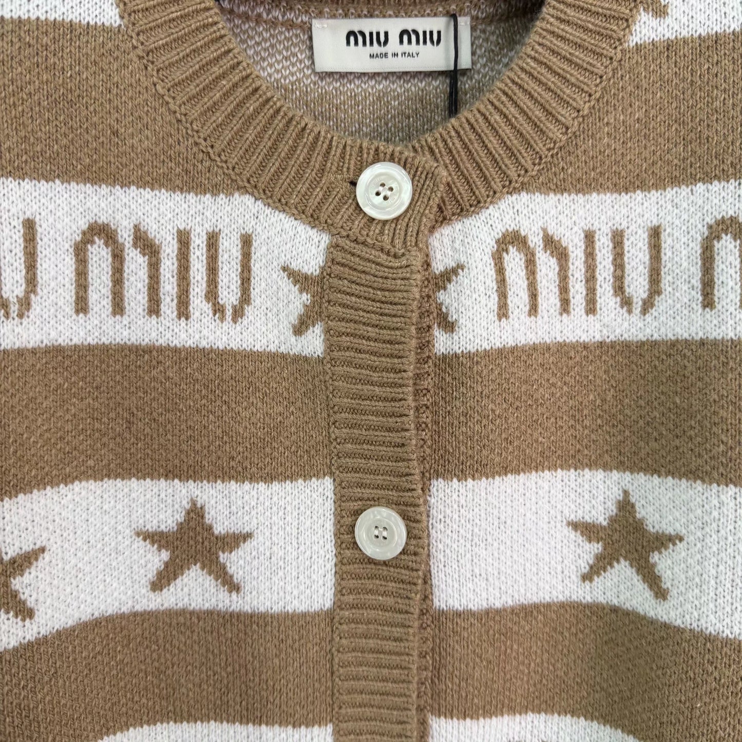 This striped knit cardigan