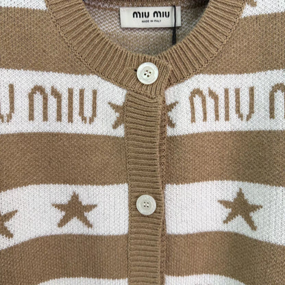 This striped knit cardigan