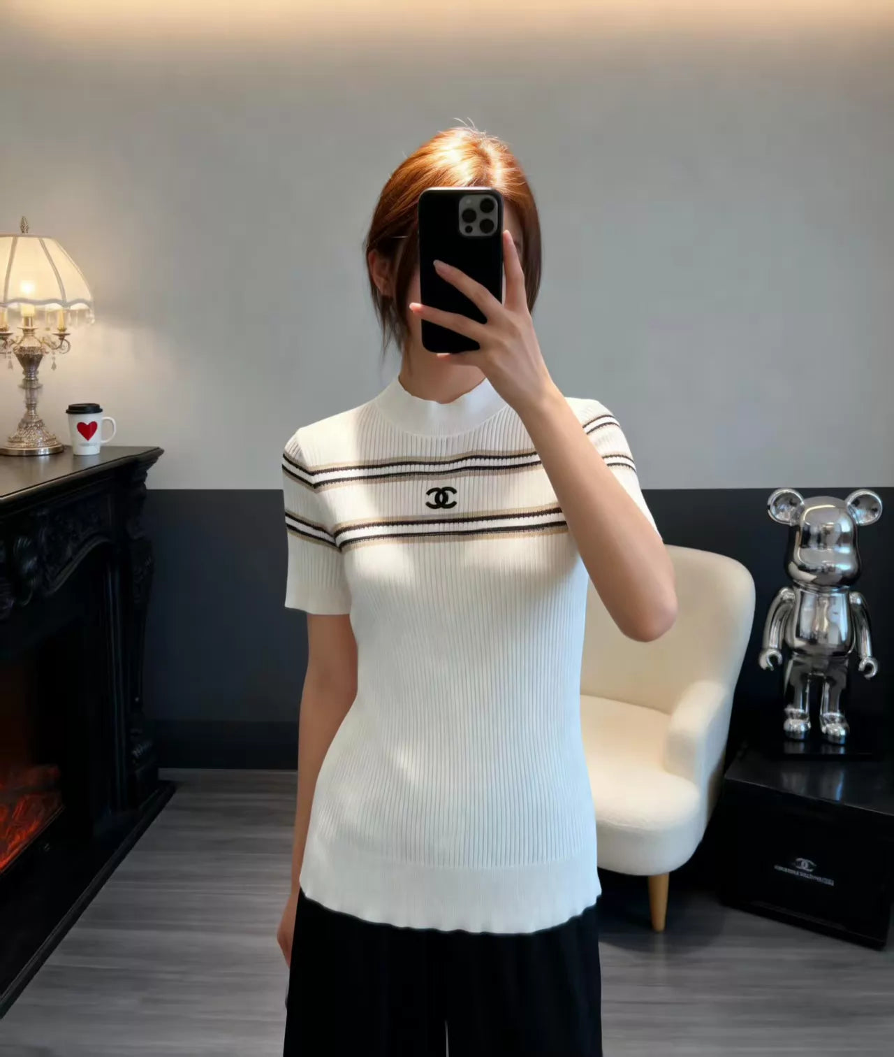 26ss Embroidered Knit T-shirt