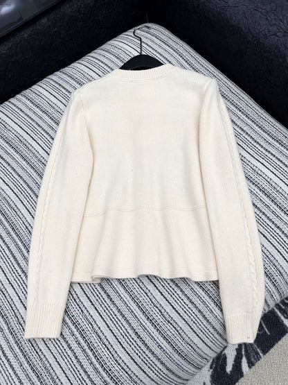 25fw Hook flower lotus leaf cardigan