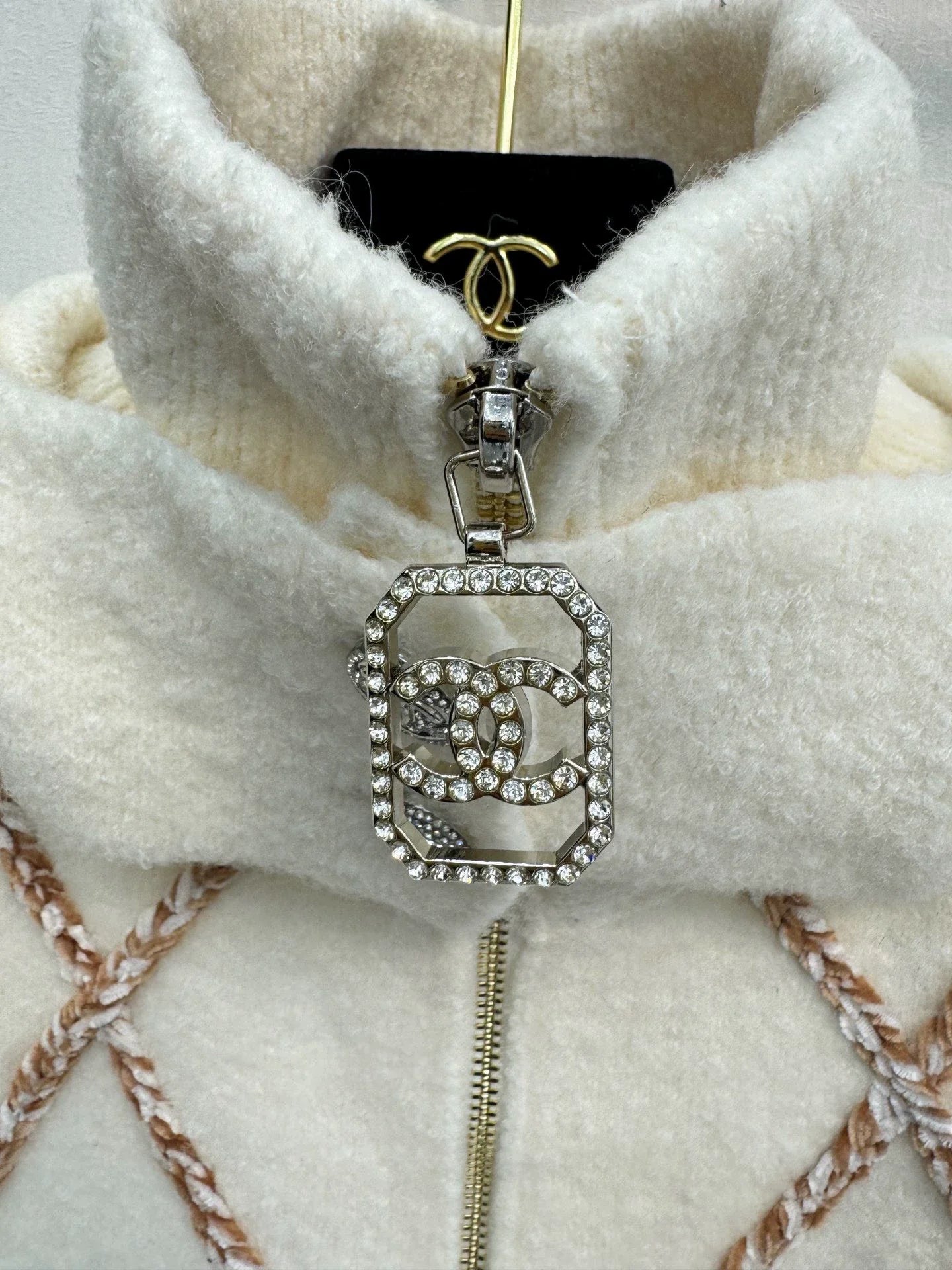 Lingge hooded cardigan