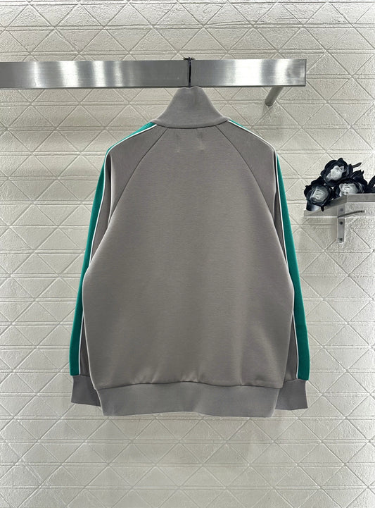 Stand-up collar woven casual jacket