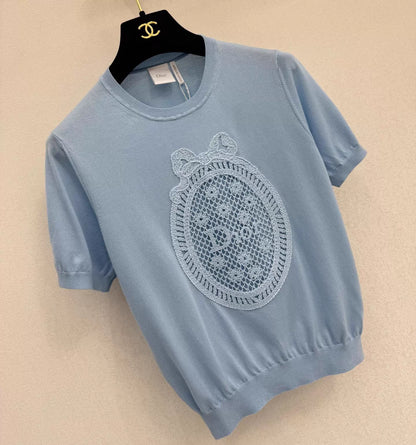 26ss Crew neck knit T-shirt