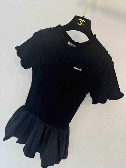 26ss Pleated Knit Dress