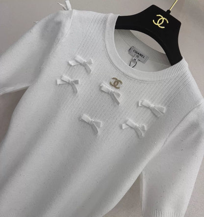 26ss Bow Knit T-Shirt