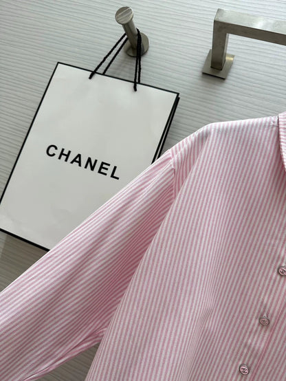 Pink striped vintage style shirt (vintage series)