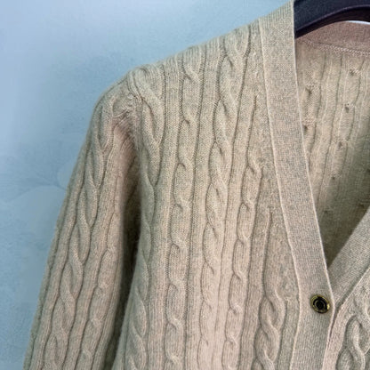 LORO PIANA/26 Early Autumn New Cable Knit Cardigan