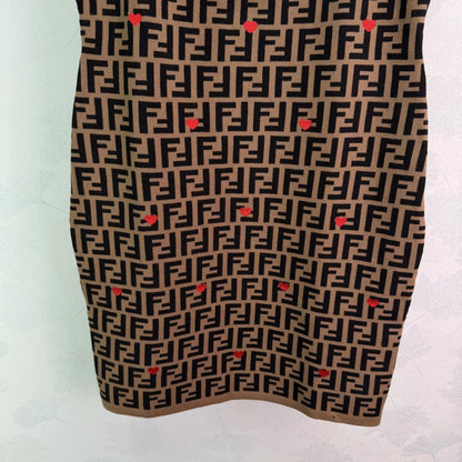 Monogram Heart Knit Dress