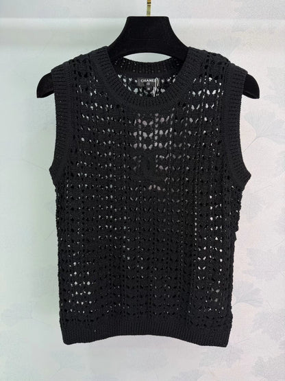 Openwork Knit Vest