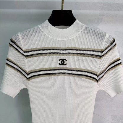 26ss Embroidered Knit T-shirt