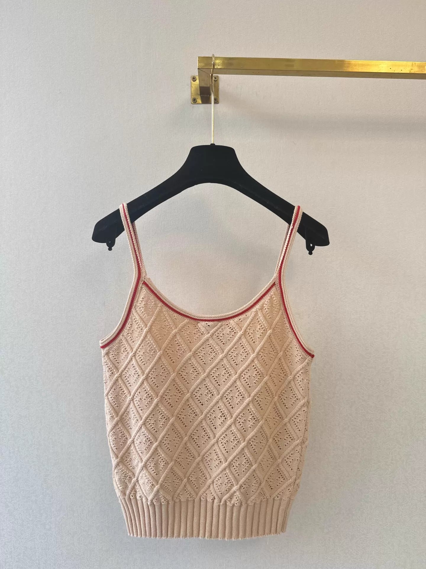 26ss Hollow-out knit vest