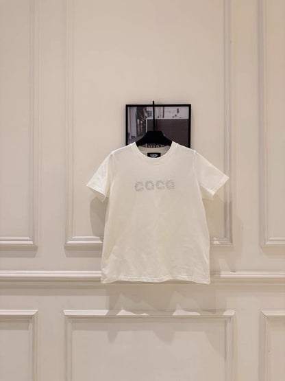 26ss Letter Beaded T-Shirt