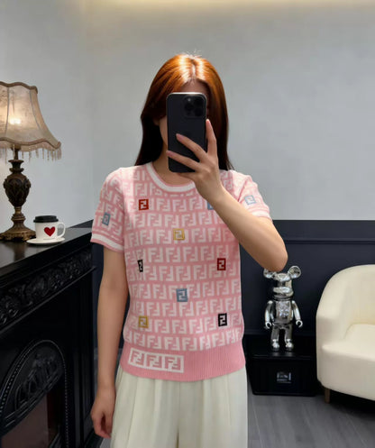 26ss Jacquard Knit T-shirt