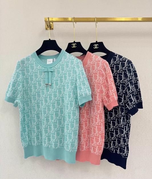26ss Jacquard Knit T-shirt