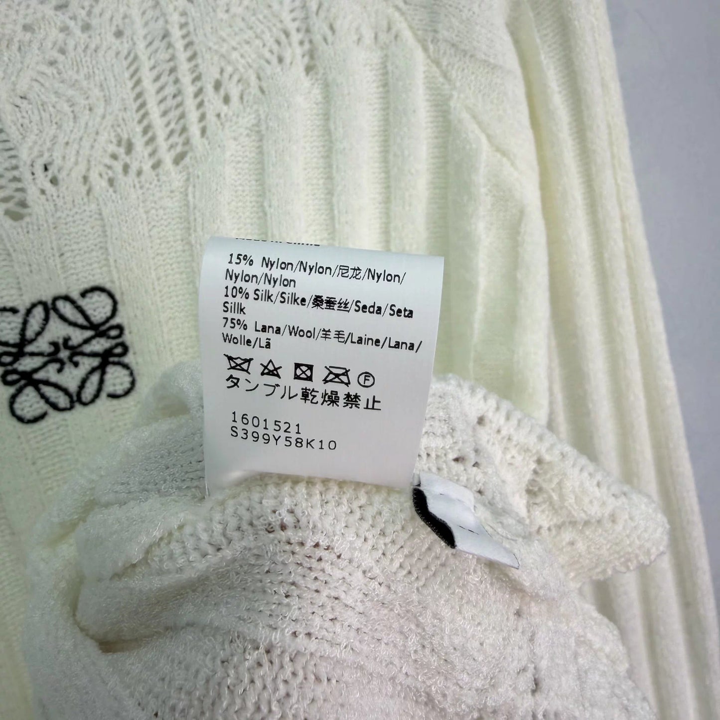 Openwork Knit Long-Sleeve Top