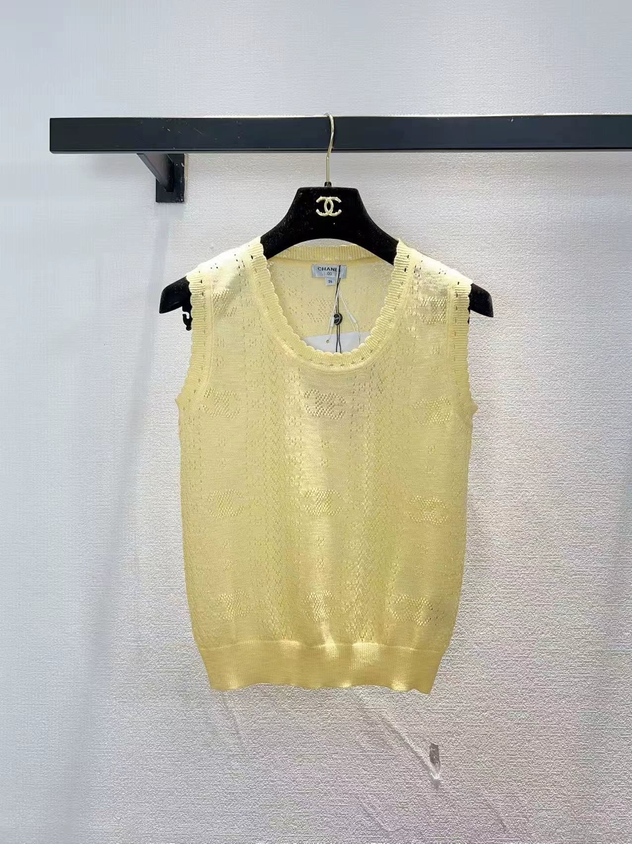 26ss Openwork Knit Sleeveless Vest