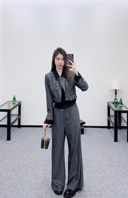 25fw Two piece striped set