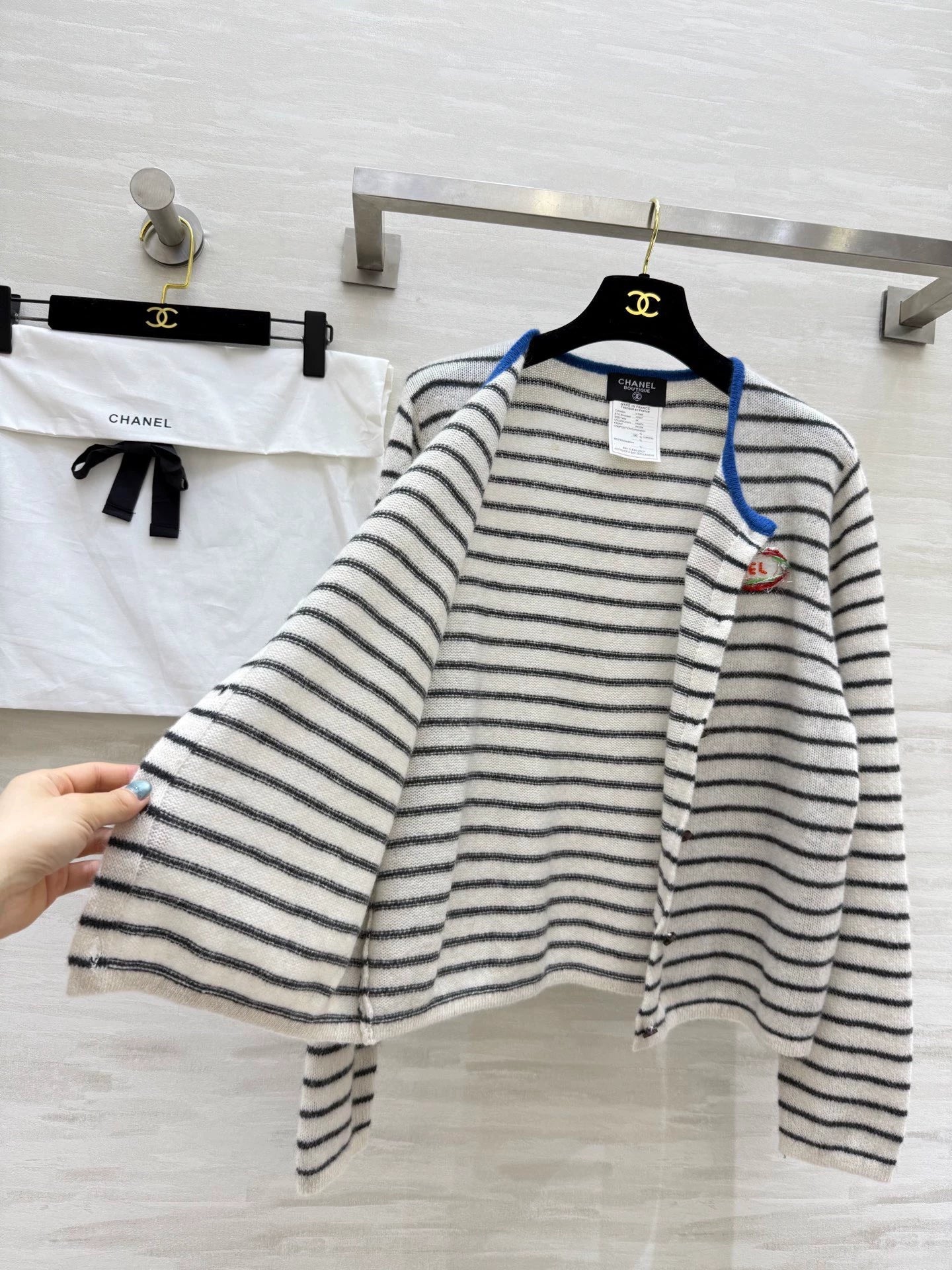 25fw Alpaca striped cardigan jacket（Medieval Series）