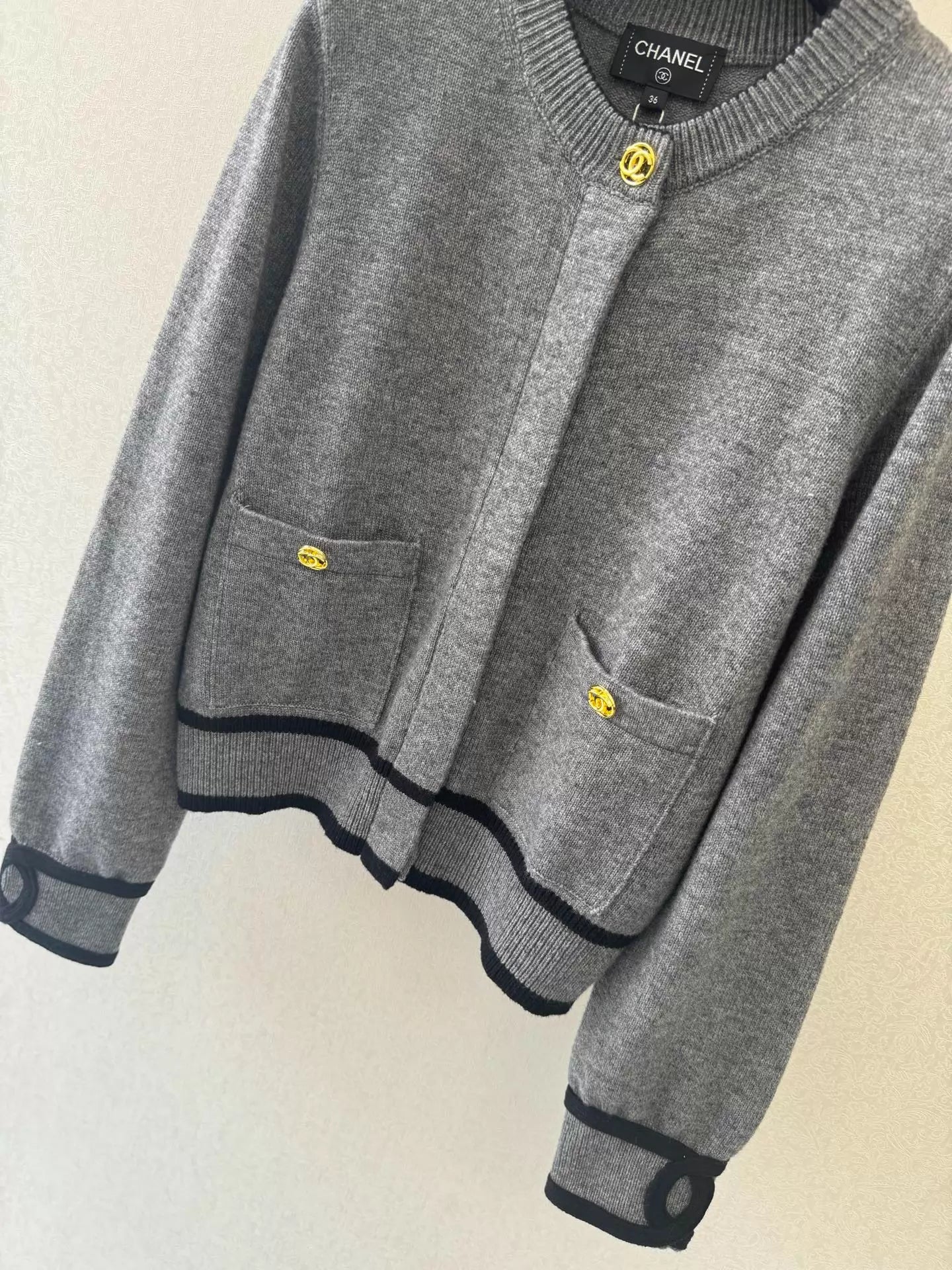 Grey Knitted Short Cardigan