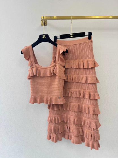 26ss Ruffled Knit Set