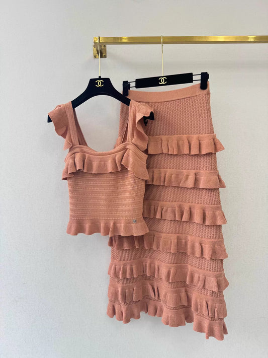 26ss Ruffled Knit Set