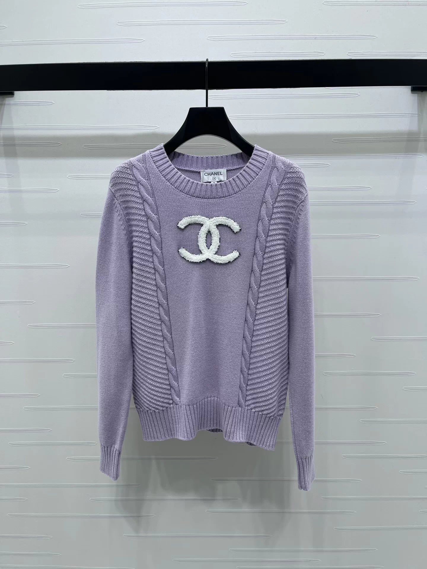 Letter knitted sweater