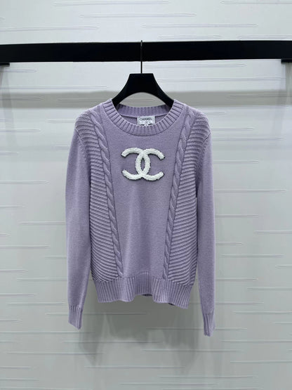 Letter knitted sweater