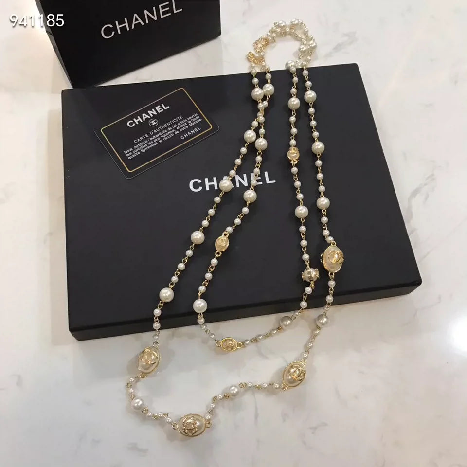 Gongyan style long sweater chain