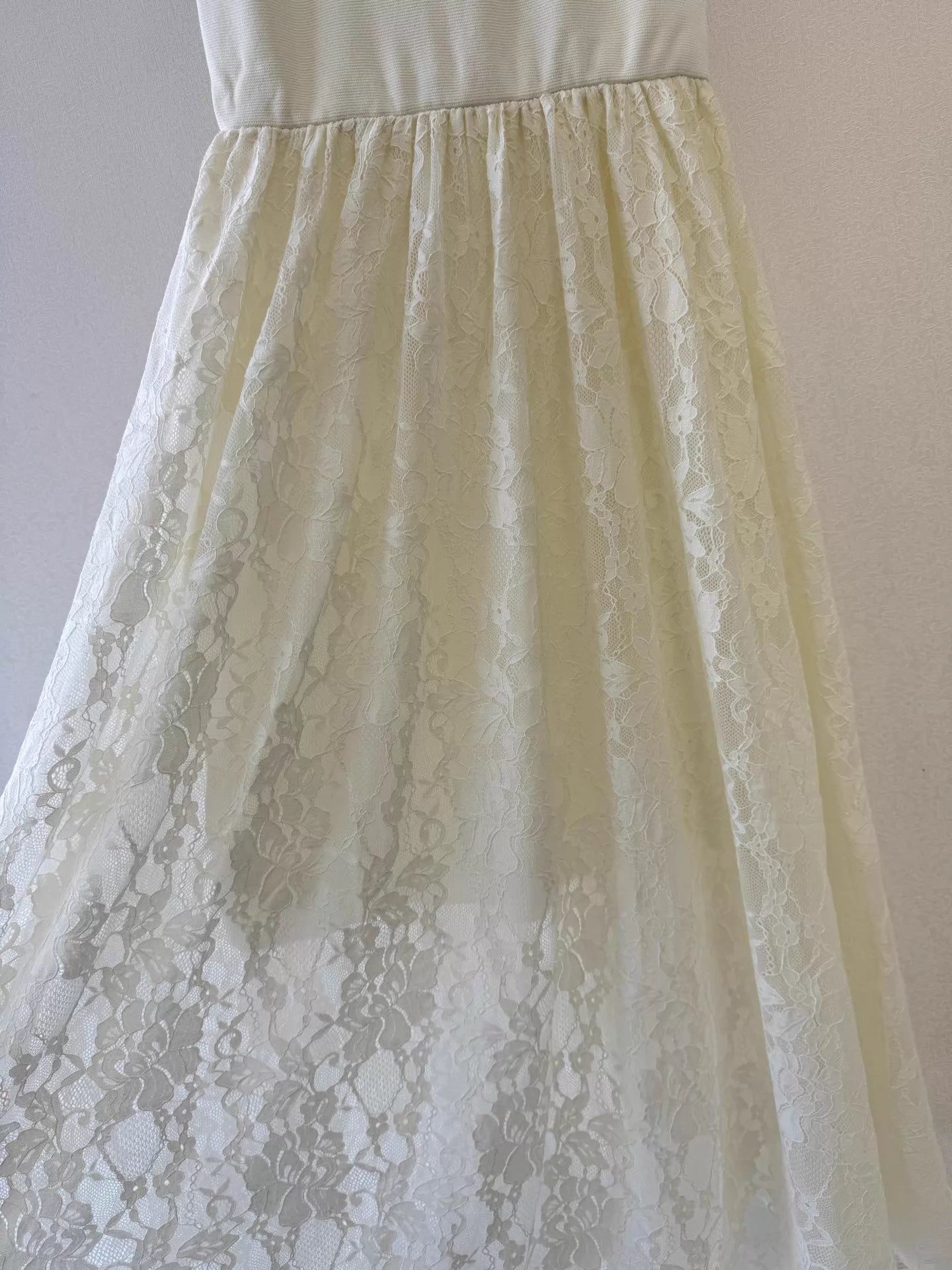 Lace-trimmed Knit Dress